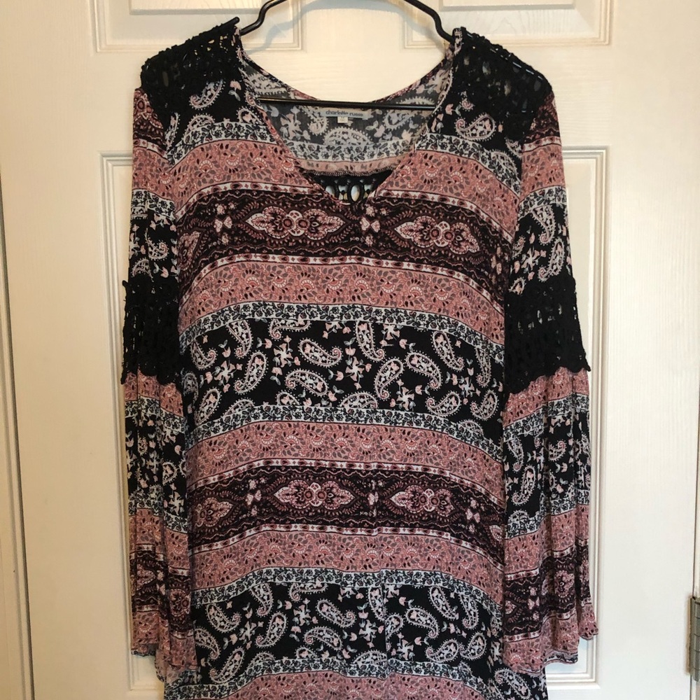 Pink/Black/Pattern Dress